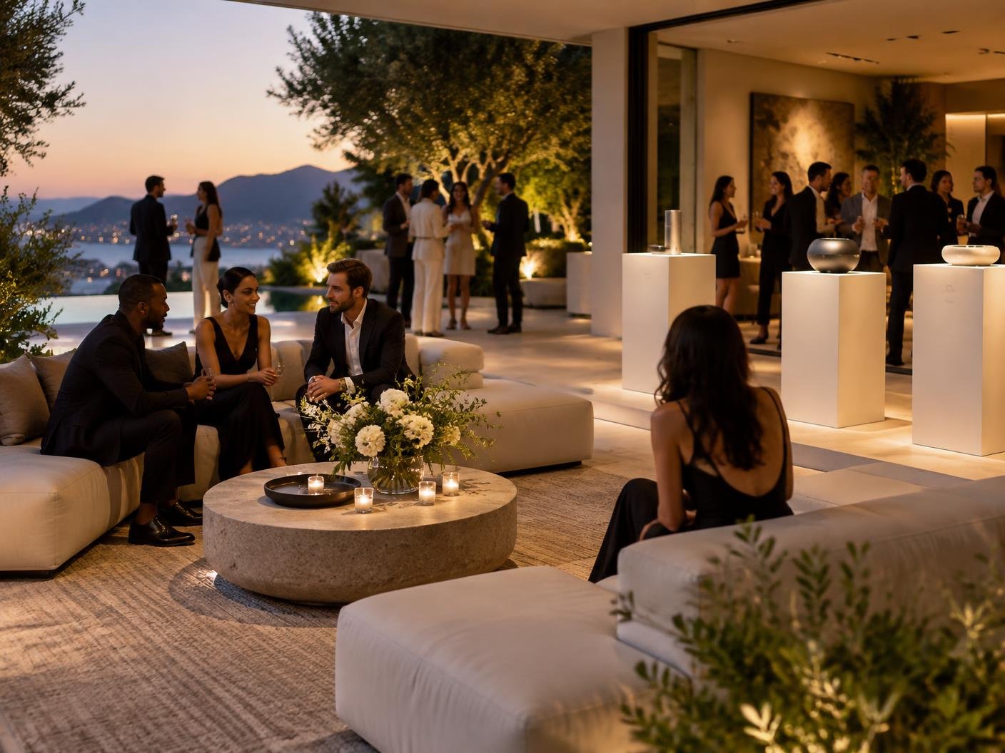 Product launches at the villa — illustrative placeholder